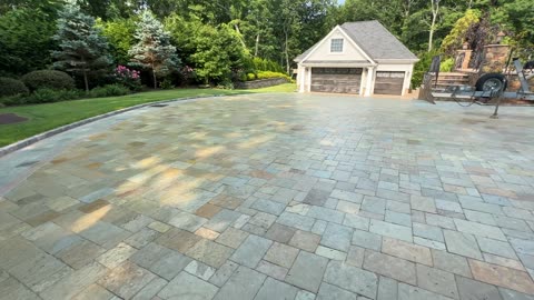Natural Limestone Driveway Design and Installation in Laurel Hollow NY
