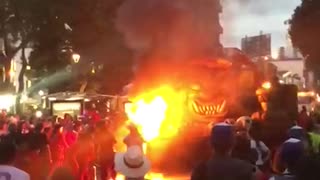 Incendio carroza Bucaramanga