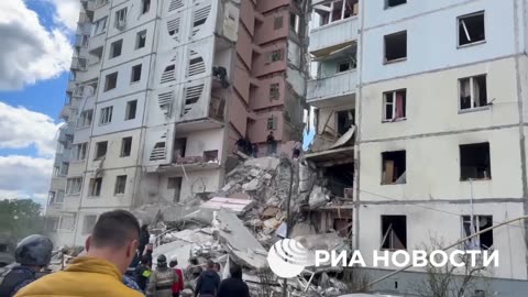 At least 15 people, according to SHOT, may be under the rubble of a collapsed entrance in Belgorod