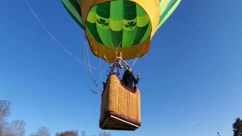 Beautiful hot air balloon hyperlapse footage