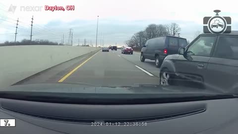MAN TRIES TO JUMP OUT OF MOVING CAR AFTER CRASH