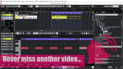 Cubase tutorial lesson 1