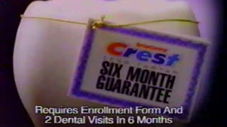 Vintage Crest Toothpaste Commercial 1993