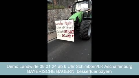 Demo Landwirte (Farmers) Schimborn/Bavaria 08. Januar 24