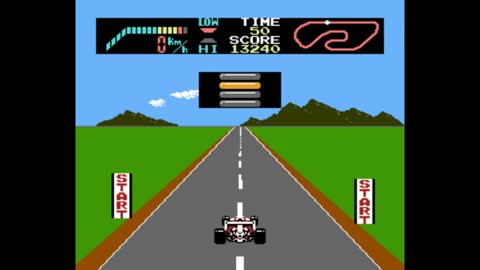 F1 Race (NES) Level 1 Complete - no Crash