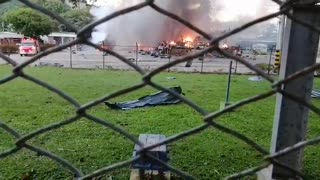 Video: Reportan fuertes explosiones en la vía a Chimitá