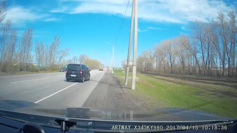 Trucker Falls Asleep and Narrowly Avoids Traffic