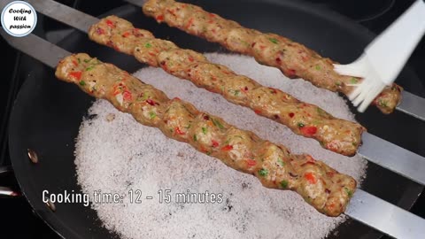 NEW Turkish Kebab With Special Seasoning, Turkish Chicken Adana Kebab Recipe With Homemade SKEWERS