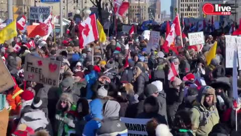 #LiveFEED #Canada Mass anti-mandate protest kicks off in Ottawa filling the streets with trucks