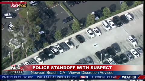 Police Chase of Mercedes Leads to Standoff... Armored Car in Newport Beach, CA