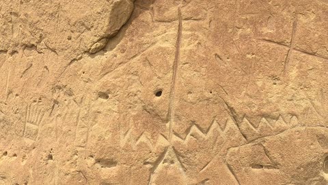 Indian Petroglyph TALL stick figure