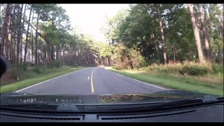 Dashcam Captures Car Forced into Ditch