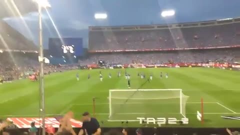 Barca fans chanting Mascherano name