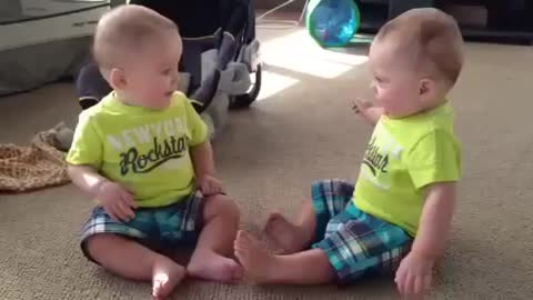 Cutest baby video! Identical twins talking Baby Opus from Suburgatory