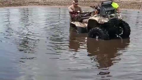 ATV goes underwater in Central Florida