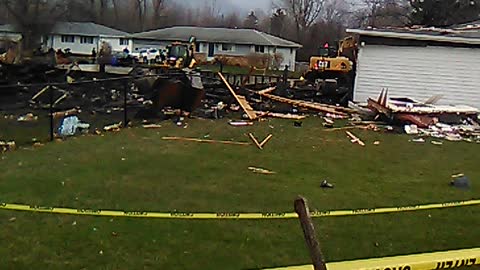 After math of the explosion in the Town of Gates ny