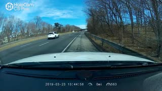 Car Carrier Loses its Cargo