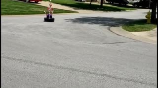 Speedy Skeleton Drives Bumper Car