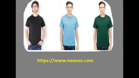 Crew Neck Blue Colour Mens T Shirts