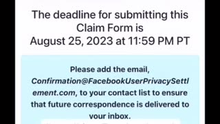 Get Your Facebook Class Action Claim Here !