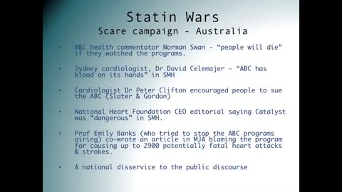 Statin Wars: Misled by the evidence - Dr. Maryanne Demasi PhD