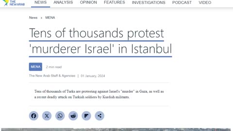 Tens of thousands marched in Istanbul, protest "murderer" Israel and the killing of Turkish soldiers
