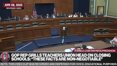 GOP Rep Grills Teacher's Union Head: These Facts Are Non-Negotiable
