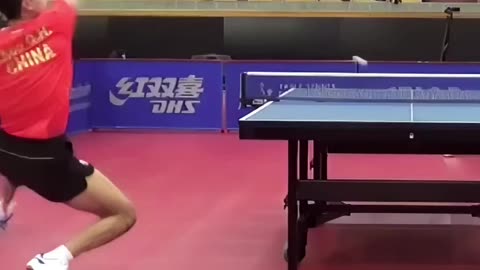 Unbelievable table tennis shot rally of all time