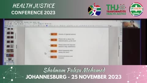 Health Justice Conference (Johannesburg) - Shabnam Palesa Mohamed