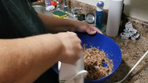 Shedding Meat With Mixer