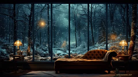 Cozy Livingroom 💤 Relaxing Music with Ambient, Fireplace sounds for Deep Sleep