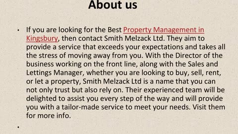 Get The Best Property Management in Kingsbury.