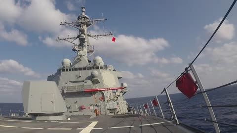 USS Rafael Peralta (DDG 115) Conducts Live-Fire Exercise While Operating in the Philippine Sea