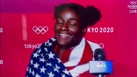 Olympic Gold Medalist explains why she loves representing America: “ I freakin love living There