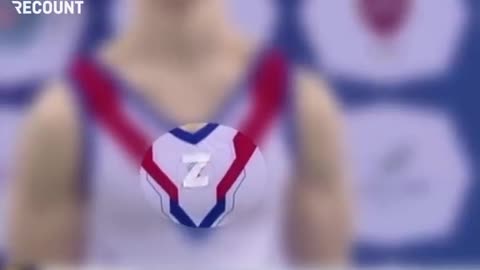 Russian Gymnast Wears a "Z" in Support of Russia's Invasion of Ukraine