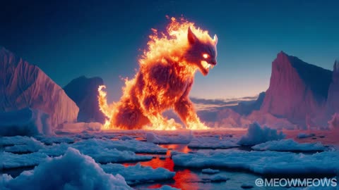 Fire Cat And Global Warming 🔥🐈🌏 #cat #cute #fire