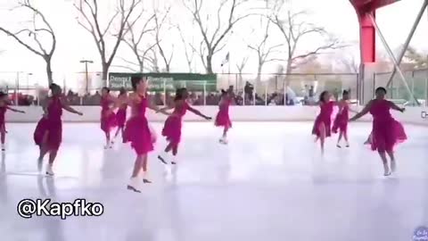 Let's see a beautiful skating ice in this summer heat ‌‌‌‌ 🍃 🍃