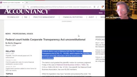 CTA FINCEN BOI Disclosure On Hold - I told you.