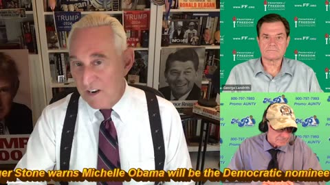 7-24-23 CONSERVATIVE COMMANDOS RADIO SHOW ... Roger Stone: Michelle Obama will be the Democratic nominee in 2024!! VOIGT: Say No to Julie Su!!!