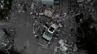 Drone footage shows destruction in Kharkiv