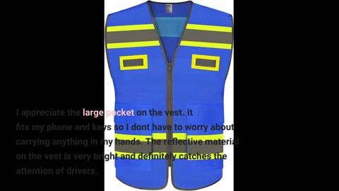 Buyer Reviews: TCCFCCT Reflective Running Vest for Men Women, High Visibility Safety Vest with...