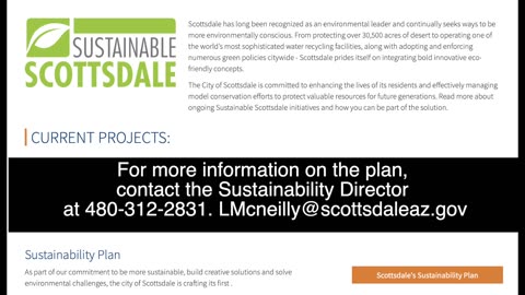 City of Scottsdale's Proposed Sustainability Plan is a War on Cars & a Climate Change Scheme
