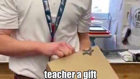 Teacher gets a gift from students
