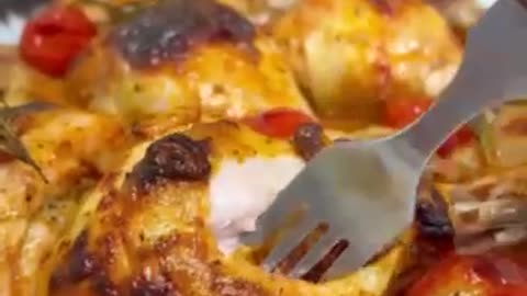 delicious dish from chicken legs, cooking, recipe, food, cheeseburger, trending, chef, short video