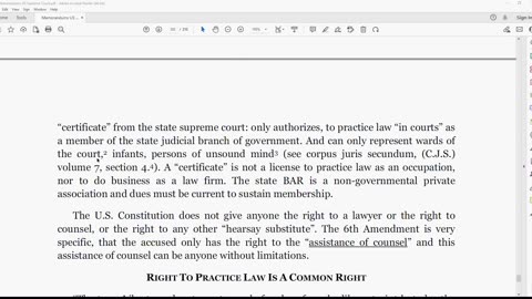 Memorandum Right to Practice Law 18 of 19