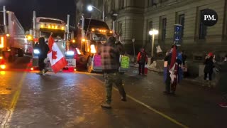 A fiery but entirely peaceful performance at the freedom protest in Ottawa