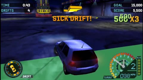 NFS Underground Rivals - Drift Attack Event 8 Silver Difficulty(PPSSP HD)
