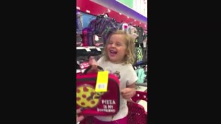 Adorable Little Girl Loves This Funny Lunchbox
