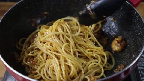 Spicy Butter Garlic Shrimp Pasta Recipe | Prawn Pasta