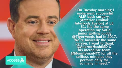 💮Carson Daly💮 On ‘The Road To Recovery’💮 After Undergoing 2nd Back Surgery💮